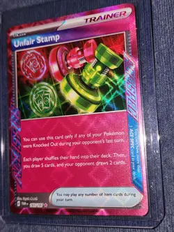 Pokemon TCG Unfair Stamp Scarlet & Violet Twilight Masquerade Rev. Holo 165/167 - Image 4