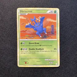 Pokemon TCG Heracross Heartgold Soulsilver 43/123 Regular Uncommon Non Holo - - Image 1