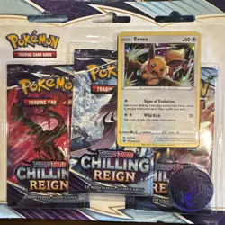 Pokemon Chilling Reign 3 Packs Blister Set Of 2 Factory Sealed Eevee and Snorlax - Image 2