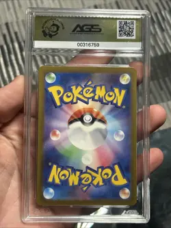 2023 Pokemon Japanese Ruler Of The Black Flame Lechonk AR Holo AGS 10 #120 - Image 2