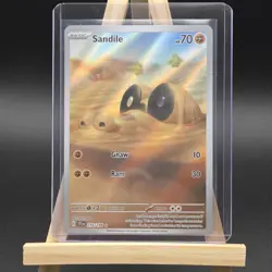 NM+ Sandile 216/198 Holo Illustration Rare Scarlet & Violet Base Set PokEmon TCG - Image 1