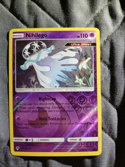 Pokemon Reverse Holo Nihilego Holo Rare SM - Lost Thunder 106/214 NM - Image 1