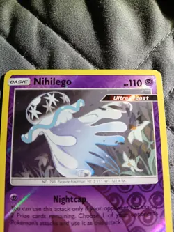 Pokemon Reverse Holo Nihilego Holo Rare SM - Lost Thunder 106/214 NM - Image 2