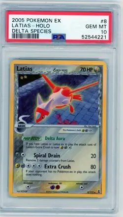 2005 Pokemon EX Delta Species Latias Holo #8 PSA 10 Gem Mint - Image 1