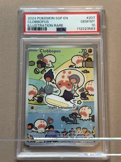 Pokemon TCG Clobbopus 207/191 Illustration Rare Full Art SV08 Surging Sparks - Image 1