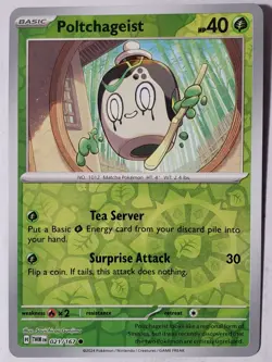 REVERSE HOLO Poltchageist 021/167 NM / M - Twilight Masquerade Pokemon Card - Image 1