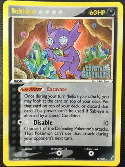 Sableye 10/100 EX Crystal Guardians Stamped Reverse Holo Rare Pokemon Card LP - Image 1