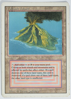 Volcanic Island Dual Land Revised MTG Card Reserved List Magic the Gathering - Image 1