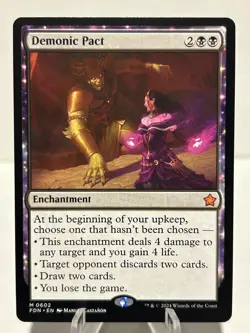 Demonic Pact 602 M Foundations NM MTG - Image 1