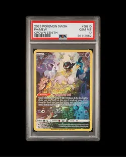 2023 POKEMON SWORD & SHIELD CROWN ZENITH #GG10 FULL ART/MEW PSA 10 - Image 1