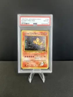 1999 Pokemon Japanese Gym 2 #146 Blaine'S Moltres Holo PSA 8 - Image 1