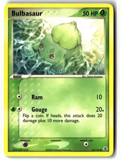 Bulbasaur ⭐ 55/112 Common FireRed & LeafGreen 2004 Pokemon NM - Image 1