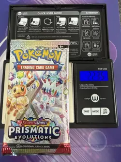 Heavy 22.35! Pokemon Prismatic Evolutions Booster Pack Sealed! Demi-God PackU! - Image 1