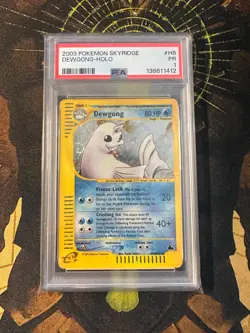 Pokemon Dewgong H6/H32 Skyridge Holo SWIRL PSA 1 - Image 1