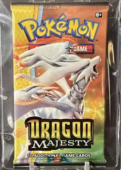 Pokemon Sun & Moon Dragon Majesty Booster Pack (Reshiram Art) Factory Sealed - Image 1