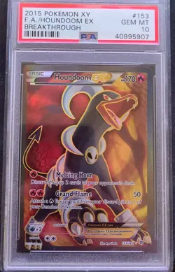 Pokemon Houndoom Full Art 153 Breakthrough Psa 10 - Image 1