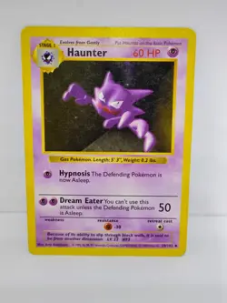 Haunter 029/102 Base Set Shadowless WoTC Vintage Pokemon - Image 1