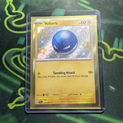Pokemon Voltorb 133/091 Paldean Fates Shiny Ultra Rare Holo BABY SHINY! - Image 1