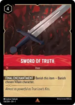 4x Sword of Truth - 136/204 - Rare NM-Mint Disney Lorcana: The First Chapter Lor - Image 1