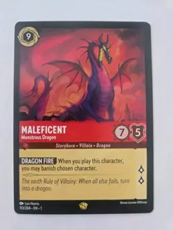 Disney Lorcana Maleficent - Monstrous Dragon Character The First Chapter 113/204 - Image 1