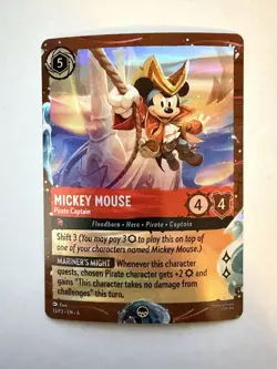 Disney Lorcana TCG Cruise Treasure Pirate Captain Mickey Promo 13/P3 Rare - Image 2