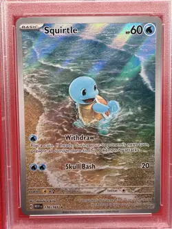 2023 POKEMON MEW EN-151 ILLUSTRATION RARE #170 SQUIRTLE PSA 10 GEM MINT S&V TCG - Image 2