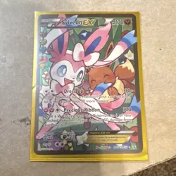 Pokemon Sylveon EX Full Art Ultra Rare Holo Fairy Card RC32/RC32 2016 - Image 1