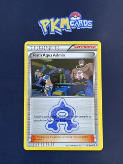 Pokemon TCG Team Aqua's Admin Double Crisis 25/34 Regular LP. - Image 1