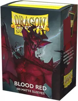 Matte Blood Red 100 Ct Dragon Shield Sleeves Standard Size New - Pokemon, Magic - Image 1