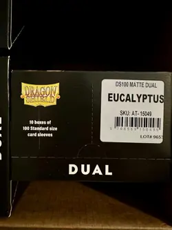 Dragon Shield Sleeves Eucalyptus Matte Dual 100 Ct - 10 Pack Display Standard 5706569150495 - Image 1