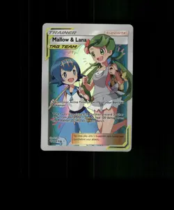 Fan-Art READ DESCRIPTION BELOW HOLO MALLOW & LANA Pokemon Card p3 - Image 1