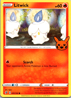 Litwick 031/192 Pokemon Promo Trick or Trade BOOster Bundle Card NM - Image 1