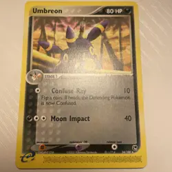 Pokemon TCG Umbreon EX Sandstorm Card 24/100 Regular Rare - Image 1