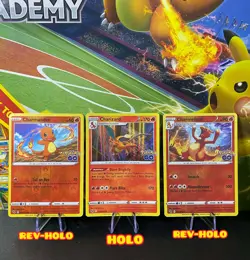 Charizard 010/078(Holo), Charmander & Charmeleon (Reverse)Pokemon Go TCG -LP/NM - Image 1