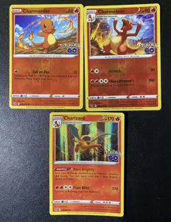 Charizard 010/078(Holo), Charmander & Charmeleon (Reverse)Pokemon Go TCG -LP/NM - Image 2