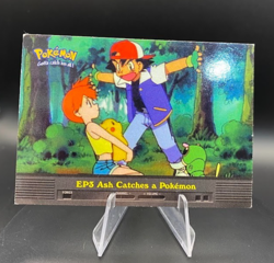 2000 Topps Pokemon TV Animation Edition Series 2 #EP3 Ash Catches a Pokemon - Image 1