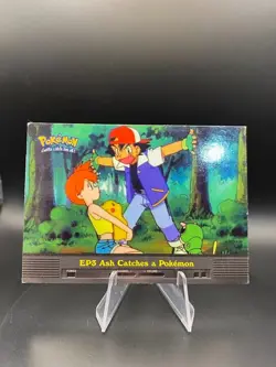 2000 Topps Pokemon TV Animation Edition Series 2 #EP3 Ash Catches a Pokemon - Image 3