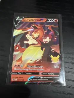 Lance’s Charizard V Card SWSH133 Pokemon Celebrations PACK FRESH - Image 1