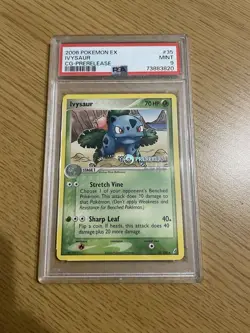2006 POKEMON EX CRYSTAL GUARDIANS PRERELEASE #35 IVYSAUR PSA 9 - Image 1