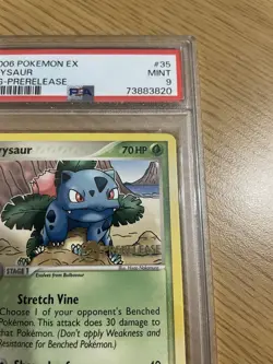 2006 POKEMON EX CRYSTAL GUARDIANS PRERELEASE #35 IVYSAUR PSA 9 - Image 3