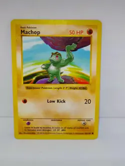 NM Near Mint - SHADOWLESS Machop 52/102 - Base Set - Pokemon TCG - 1999 - WotC - Image 1