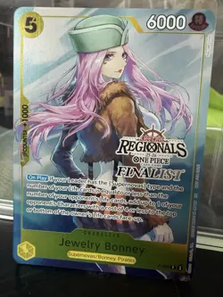 Jewelry Bonney Regional Finalist Card P-085 One Piece Promotion Card Foil - Image 5