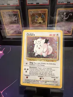 Pokemon TCG Clefairy Base Set 5/102 Holo Card Unlimited Rare HP - Image 1