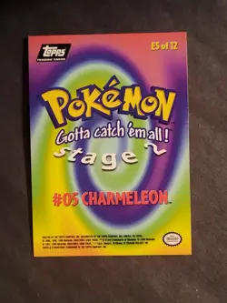Pokemon Card 1999 Topps The First Movie Charmeleon E5 Black Logo - Vintage - Image 2