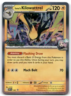 Iono's Kilowattrel 182 SV: Scarlet & Violet Promo Cards Prerelease Stamp - Image 1