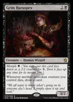 MTG magic cards 1x Grim Haruspex Khans of Tarkir Light Play, English - Image 1