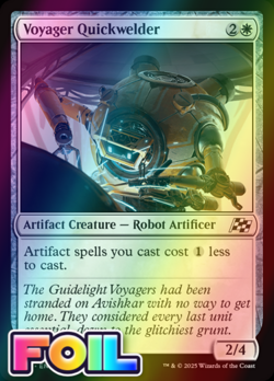 x1 Voyager Quickwelder DFT Aetherdrift MTG 37 FOIL COMMON M/NM 1x - Image 1