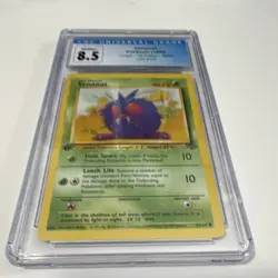 Venonat CGC 8.5 Jungle 1st Edition 63/64 Line Error Regular Pokemon Card - Image 1