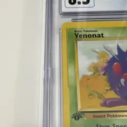Venonat CGC 8.5 Jungle 1st Edition 63/64 Line Error Regular Pokemon Card - Image 5