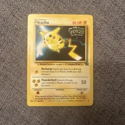 Pikachu #4 1999 Black Star Pokemon the First Movie Promo Rare LP - Image 1